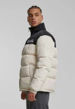 Karl Kani Retro Essential Puffer Jacket Light Sand Beige KM-JK012-023-24 - Image 5
