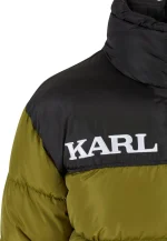 Karl Kani Retro Essential Puffer Jacket Olive Green KM-JK012-104-10 - Image 9