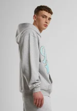 Karl Kani Zip-up sweatshirt Grey Melange-Light Blue KM243-018-2 - Image 4