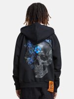 Forgotten Faces Flowered Skull Heavy Oversize Zip Hoodie FOF0138-00007 - Image 2