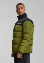 Karl Kani Retro Essential Puffer Jacket Olive Green KM-JK012-104-10 - Image 5