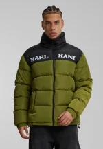 Karl Kani Retro Essential Puffer Jacket Olive Green KM-JK012-104-10 - Image 6