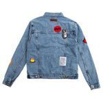 Bee Unusual Feel Good Patchwork Blue Denim Jacket - Image 2