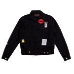Bee Unusual Feel Good Patchwork Denim Jacket Black - Image 2