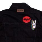 Bee Unusual Feel Good Patchwork Denim Jacket Black - Image 3