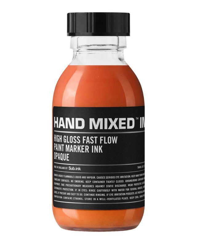 HAND MIXED High Gloss Paint Marker Ink 100 ml California orange
