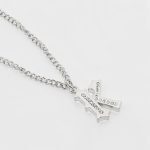 Karl Kani K Rhinestone Pendant Cuban Link Chain Silver KA244-020-1 - Image 2