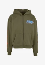 FORGOTTEN FACES COURAGE DEFINES OVERSIZE ZIP HOODIE OLIVE FOF0161-00176 - Image 7