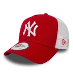 New Era 9FORTY New York Yankees Clean Red A-Frame Trucker Cap 11588488