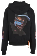 FORGOTTEN FACES HOODED GUY OVERSIZE ZIP HOODY BLACK FOF0159-00007 - Image 5