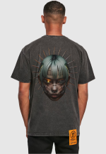 FORGOTTEN FACES SPIKE GIRL OVERSIZE ACID TEE BLACK FOF0122-00007 - Image 3