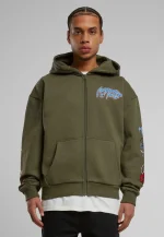 FORGOTTEN FACES COURAGE DEFINES OVERSIZE ZIP HOODIE OLIVE FOF0161-00176 - Image 5