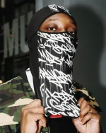 SPRAYGROUND BLACK LEOPARD SKI MASK HW377 - Image 2