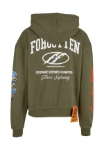 FORGOTTEN FACES COURAGE DEFINES OVERSIZE ZIP HOODIE OLIVE FOF0161-00176 - Image 8