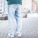 Tribal Barbed Wire Baggy pant white wash TR1016-190 - Image 3