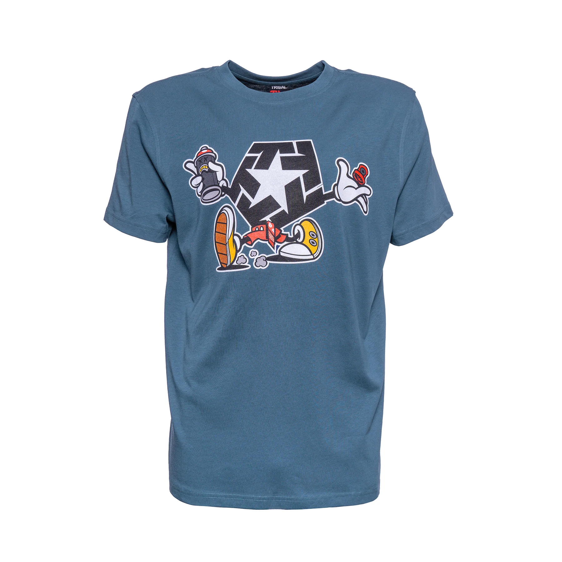 TR3056-midnightblueFront Tribal Cartoon T-shirt midnight blue TR3056-512 - Image 1
