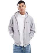 Karl Kani Chest Signature Essential Os Zip Hoodie Ash Grey KM-ZH021-013-03