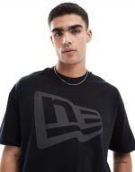 New Era Flag Black Oversized T-Shirt 60580625 - Image 2