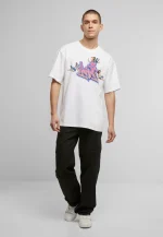 Karl Kani Woven Signature Airbrush Amor Tee White/Pink KM251-018-1 - Image 3