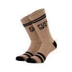 Bee Unusual Fuck Off beige socks AS-245025