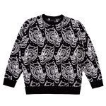Bee Unusual Wolves Knit Crew Black AT-232329