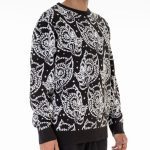 Bee Unusual Wolves Knit Crew Black AT-232329 - Image 4