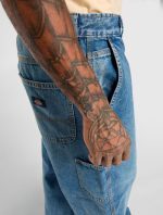 Dickies Madison Baggy Fit Denim Trousers Light Blue DK0A4YECK211 - Image 3