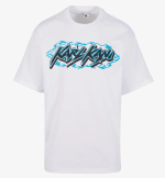 Karl Kani Woven Signature Kani Heat Tee White/Blue KM251-019-1 - Image 7