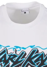 Karl Kani Woven Signature Kani Heat Tee White/Blue KM251-019-1 - Image 3