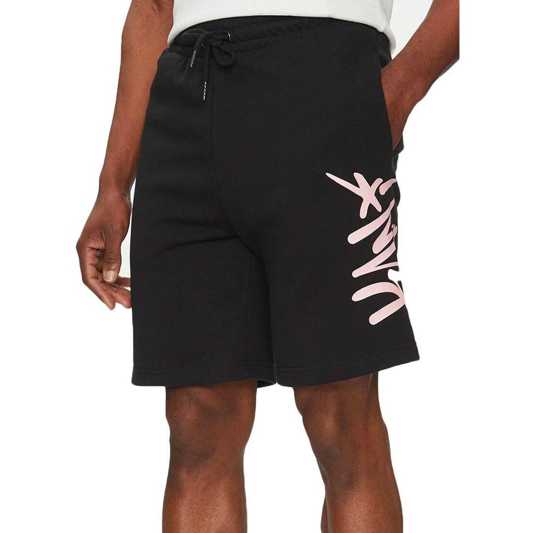 andriki-vermouda-mauri-karl-kani-tag-45529 KARL KANI KANI TAG SWEATSHORTS BLACK/ROSE KM251-008-2 - Image 1