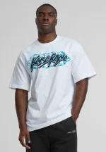 Karl Kani Woven Signature Kani Heat Tee White/Blue KM251-019-1 - Image 5