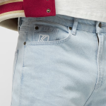 Karl Kani Small Signature Baggy Five Pocket Denim Bleached Blue Blue KMI-PL051-090-12 - Image 4