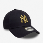 New Era New York Yankees Metallic Navy 9FORTY Adjustable Cap 60595195 - Image 4