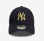 New Era New York Yankees Metallic Navy 9FORTY Adjustable Cap 60595195 - Image 5