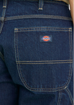 Dickies Denim Relaxed Utility Jeans Rinsed Indigo Blue DK001993F131 - Image 4