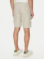 KARL KANI RETRO WASHED CARGO SHORTS OFF-WHITE BEIGE KM251-037-1 - Image 2