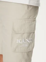 KARL KANI RETRO WASHED CARGO SHORTS OFF-WHITE BEIGE KM251-037-1 - Image 3