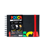 Uni Posca Sticker Notebook A5 Sketchbook 01 48 pages 100gsm