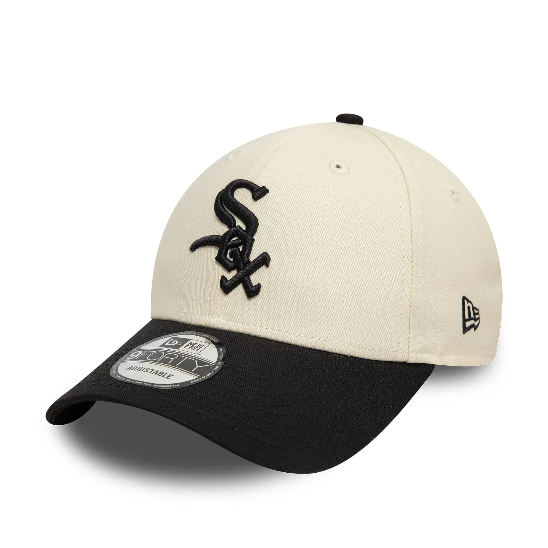 60595216_3QL New Era Chicago White Sox Colour Block Cream 9FORTY Adjustable Cap 60595216 - Image 1