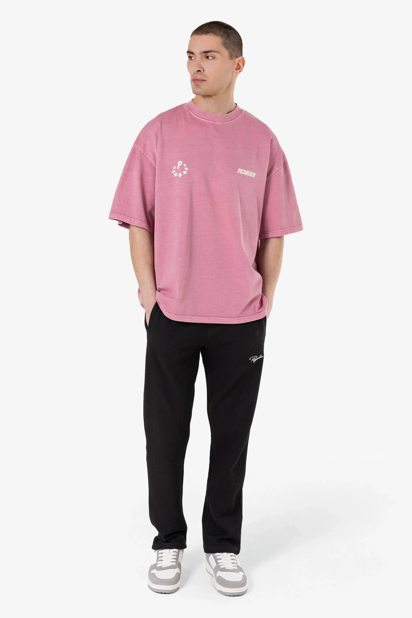 PEGADOR COTE BOXY TEE VINTAGE RUST PINK 4670-553-M-GR - Image 5