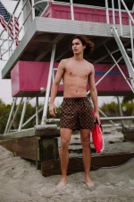 SPRAYGROUND PEEKING CHARACTER CHECK SWIM SHORT SWM2031 - Image 6