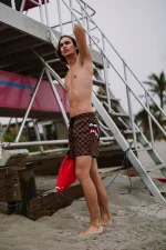SPRAYGROUND PEEKING CHARACTER CHECK SWIM SHORT SWM2031 - Image 5