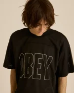 OBEY JOHNSON PRACTICE JERSEY BLACK 131080371-BLK - Image 2