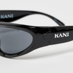 KARL KANI RETRO OVAL SHAPED SUNGLASSES BLACK KA252-019-2 - Image 2