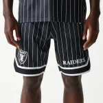 New Era Las Vegas Raiders NFL Pinstripe Black Shorts 60667938