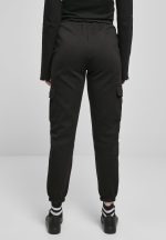 Urban Classics Ladies High Waist Cargo Sweat Pants Black TB4563 - Image 2