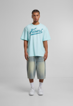 KARL KANI VARSITY PALM PRINT T-SHIRT TURQUOISE KM252-005-2 - Image 4
