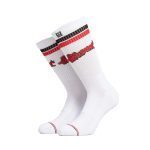 Bee Unusual "Retro Logo" combed socks White