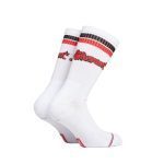 Bee Unusual "Retro Logo" combed socks White - Image 2