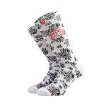 Bee Unusual "Doily retro" embroidered socks White